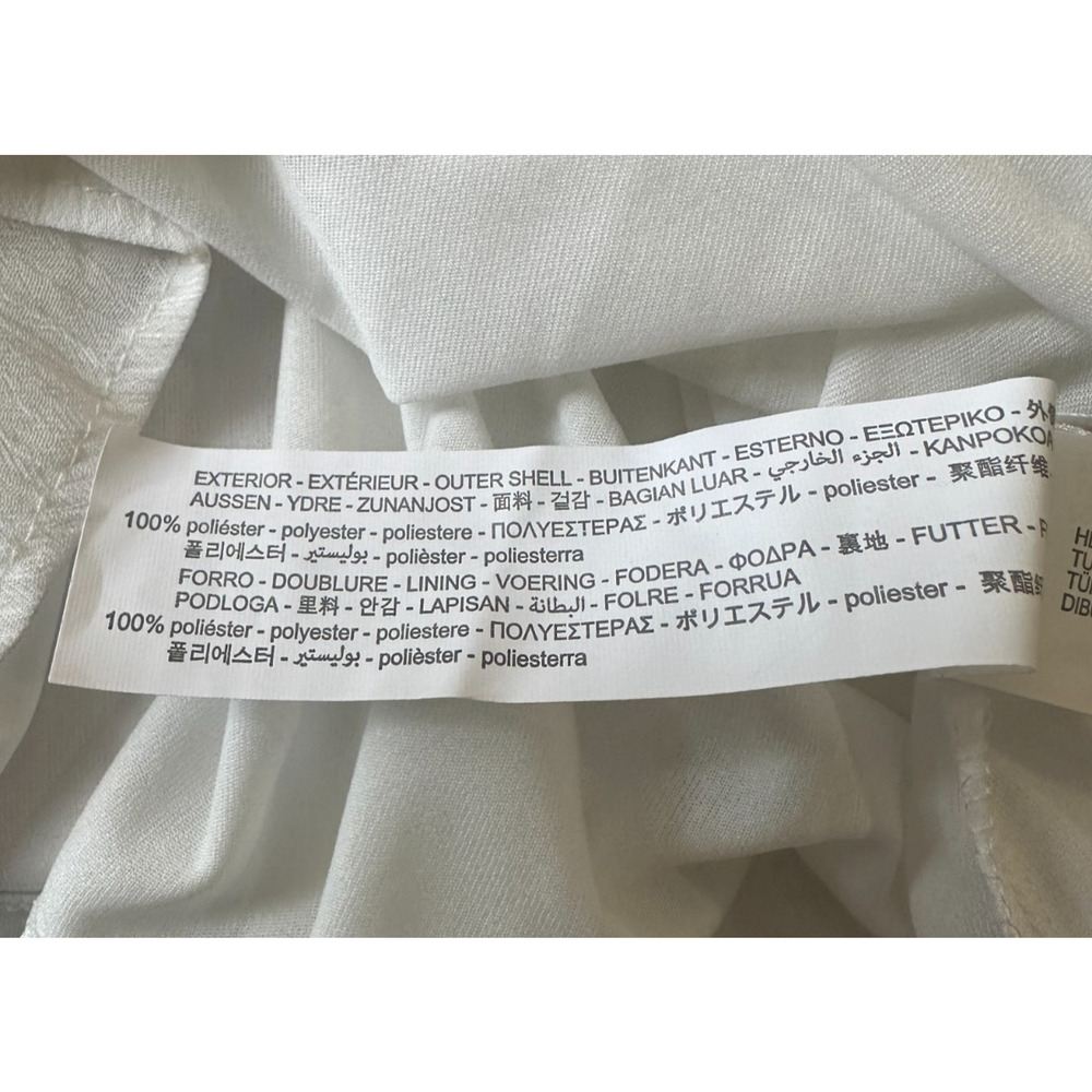 NWT ZARA Pleated Chiffon Maxi Dress Side Cutout Detail in White Women's Size XS - Picture 15 of 16